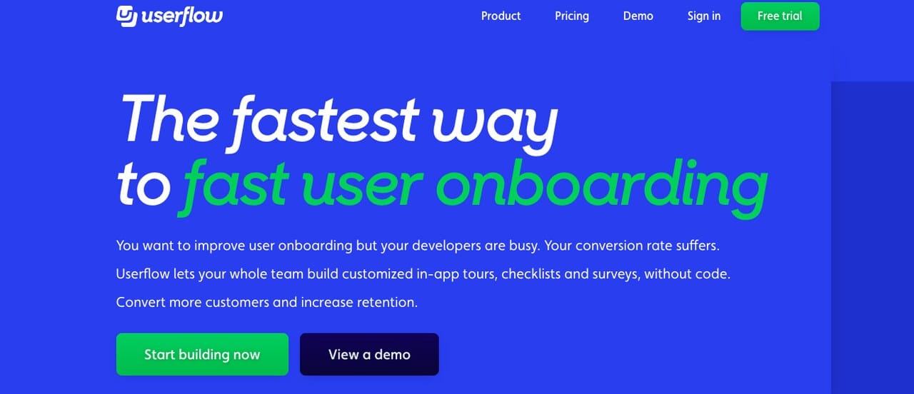 userflow homepage